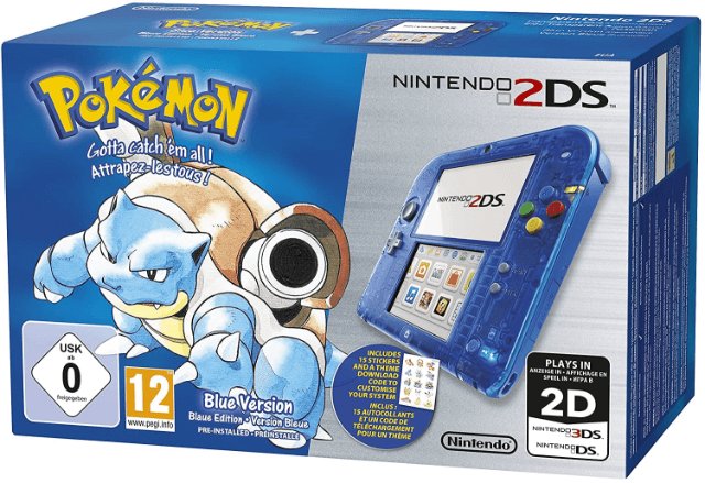 Nintendo 2DS Crystal Blue box art for Nintendo 3DS